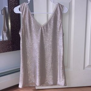 Shimmer V Neck Top